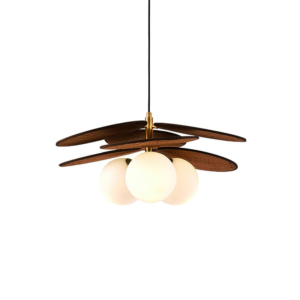 Pendant Light For Warm Ambience Natural Wood Petal