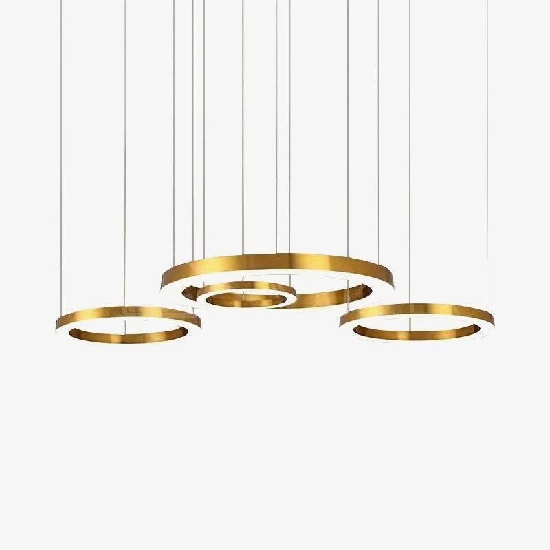 LED Pendant Light With Adjustable Design Gold Ring