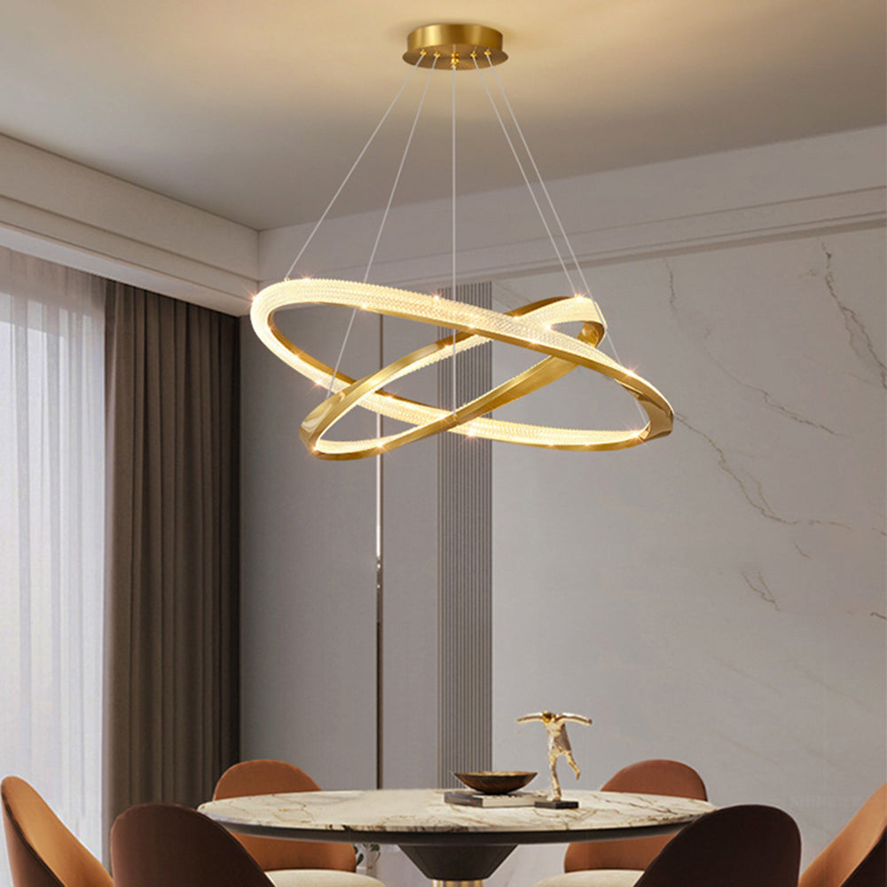 Gold Pendant Minimalist Light Spiral