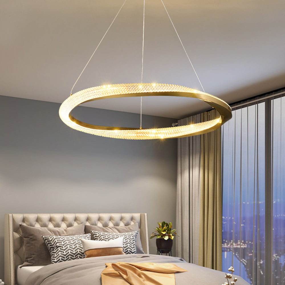 Gold Pendant Minimalist Light Spiral