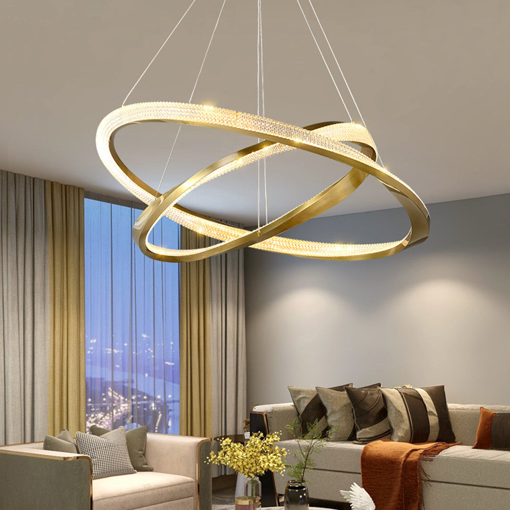 Gold Pendant Minimalist Light Spiral