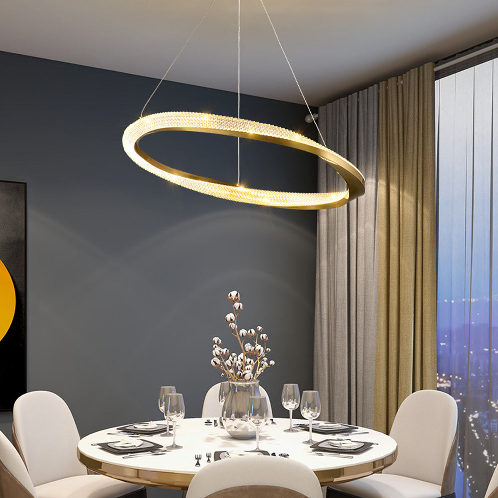 Gold Pendant Minimalist Light Spiral