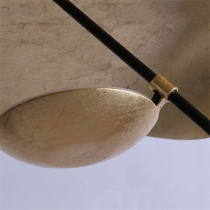 Warm Glow Pendant Light With Gold Foil