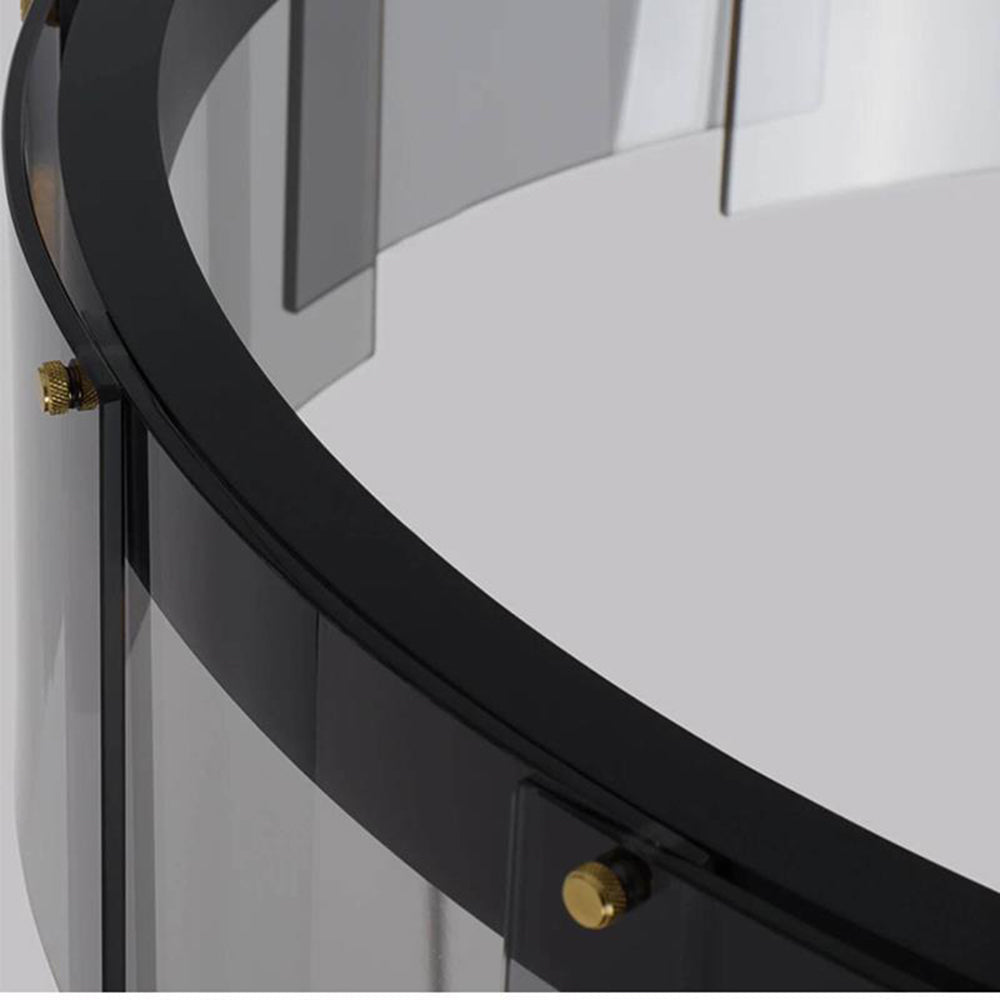 Metal Pendant Light Ring Black For Living Rooms Ambient
