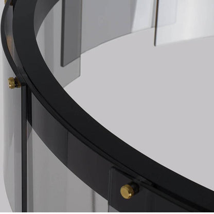 Metal Pendant Light Ring Black For Living Rooms Ambient