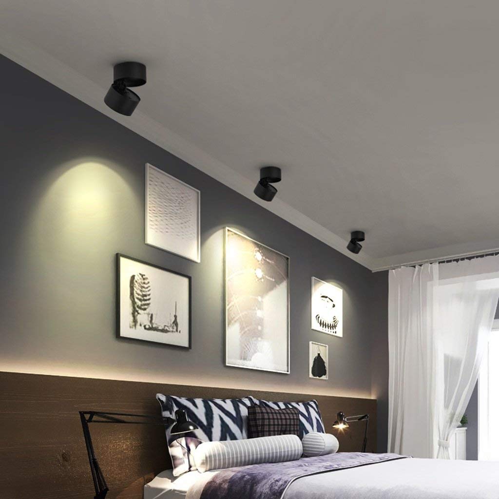 Adjustable Head Ceiling Spotlight Circular Flush Mount