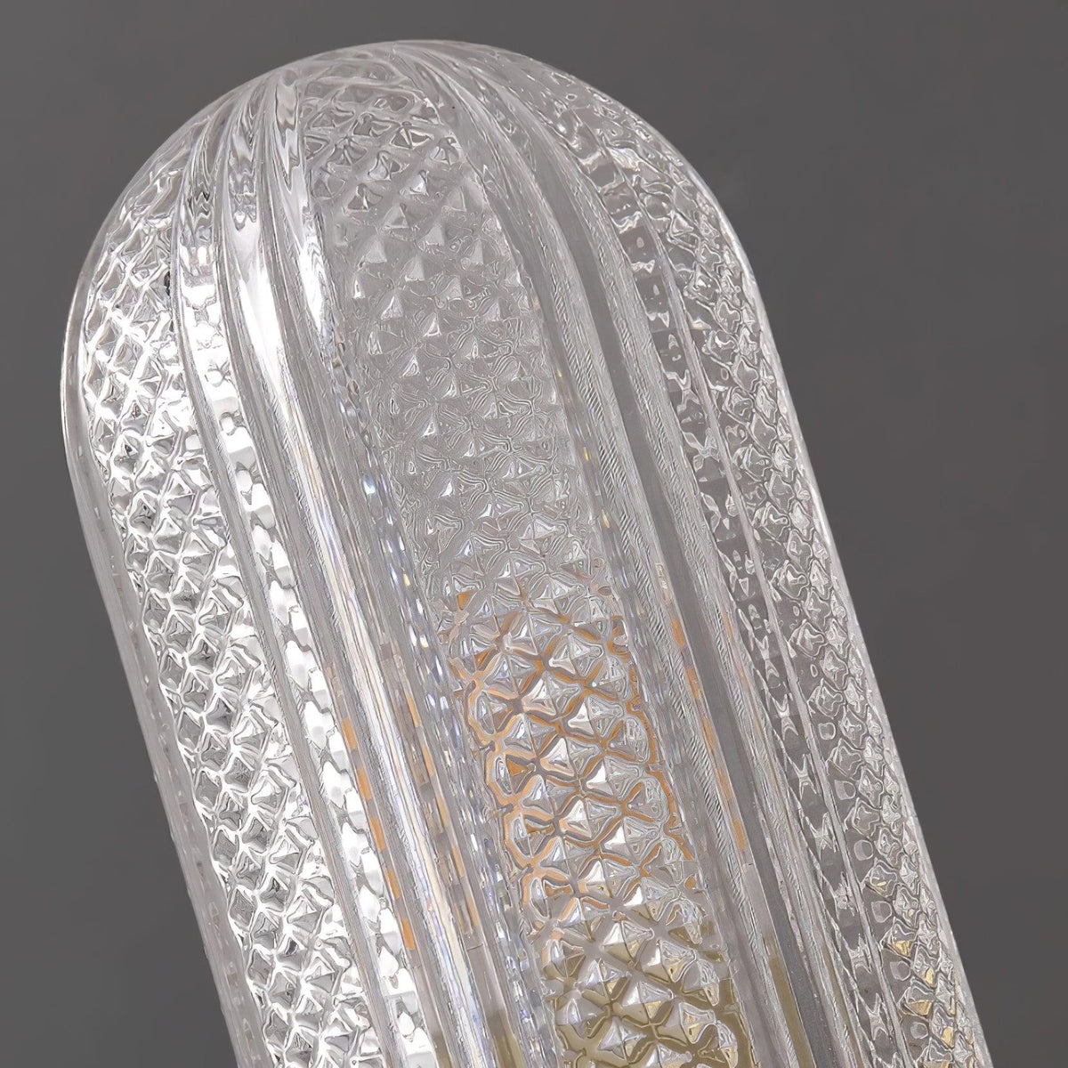 Damp Rated Brass Textured Glass Twin Light Wall Sconce