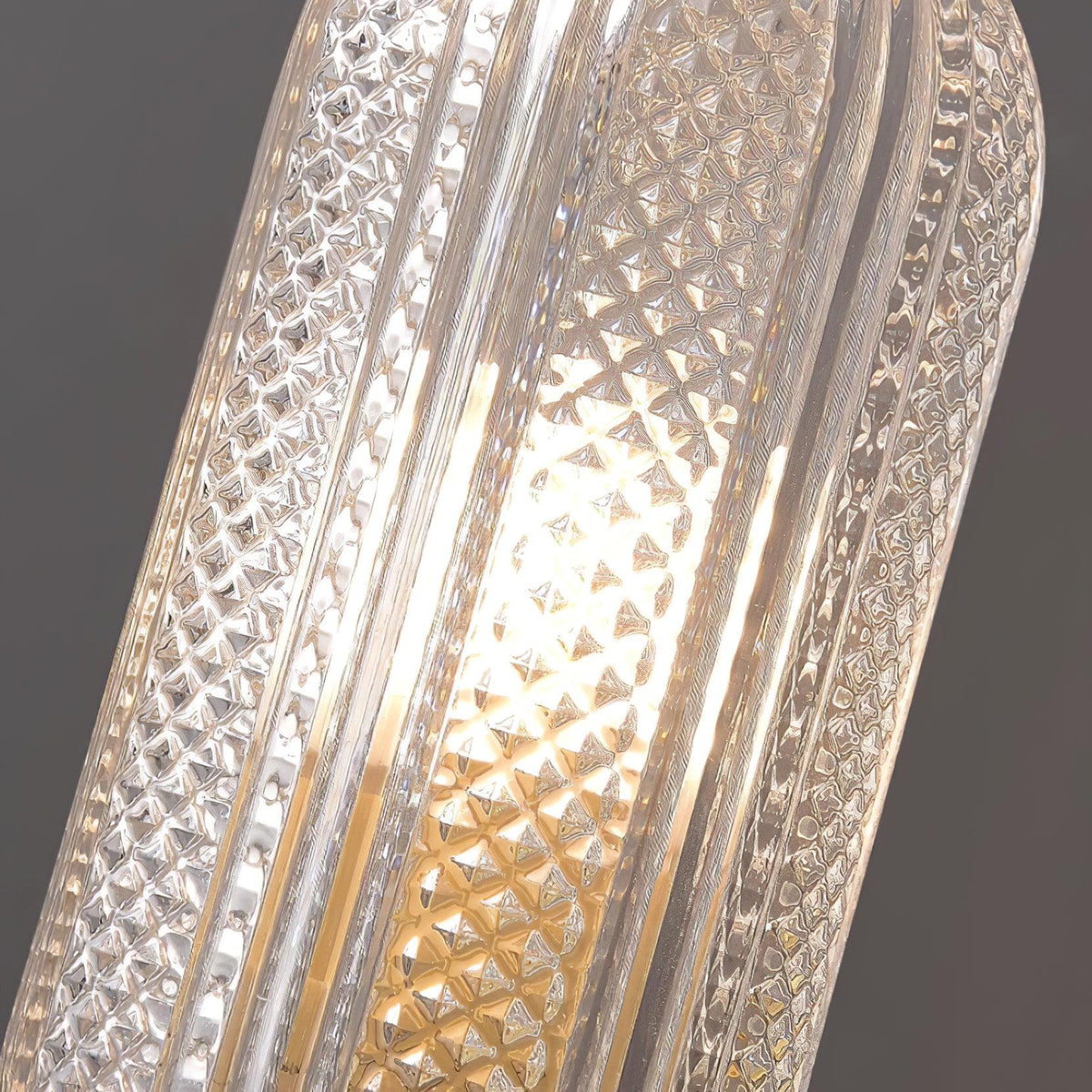 Damp Rated Brass Textured Glass Twin Light Wall Sconce