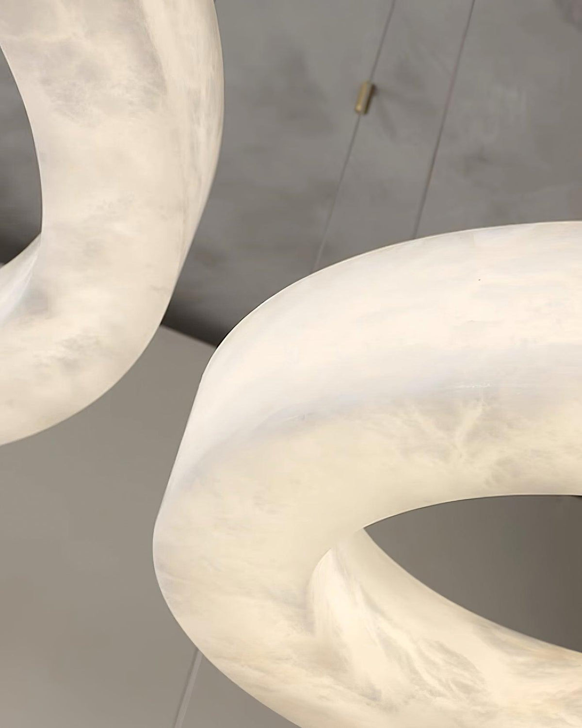 Integrated LED Alabaster Multi Ring Pendant Light