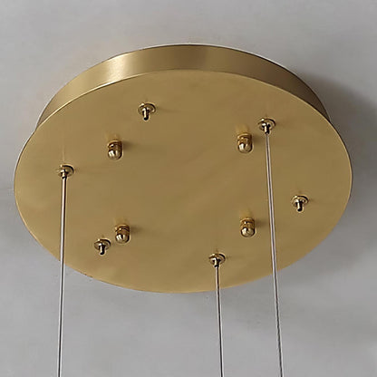 Integrated LED Alabaster Multi Ring Pendant Light