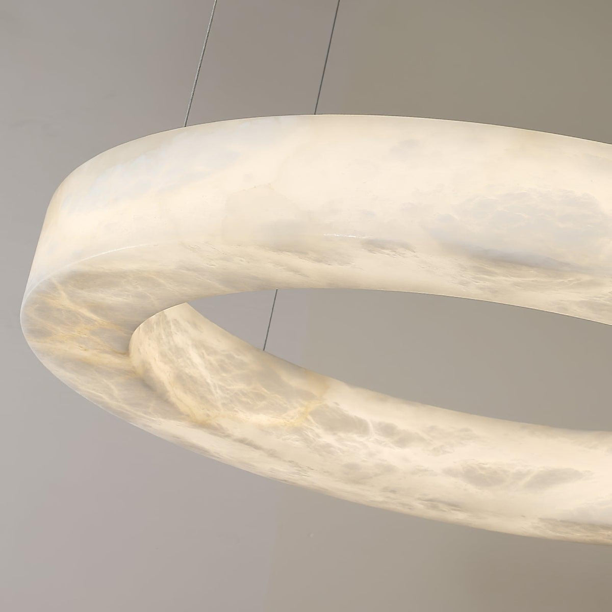 Integrated LED Alabaster Multi Ring Pendant Light