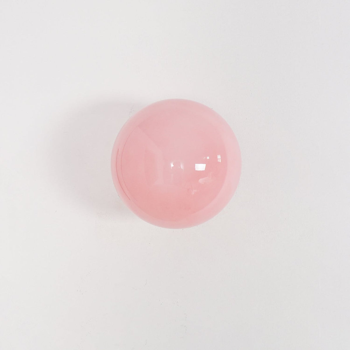 Wall Lamp Metal Frame With Rose Pink Glass Diffuser