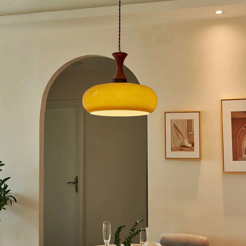 Living Room Ambiance Vintage Glass LED Pendant Light