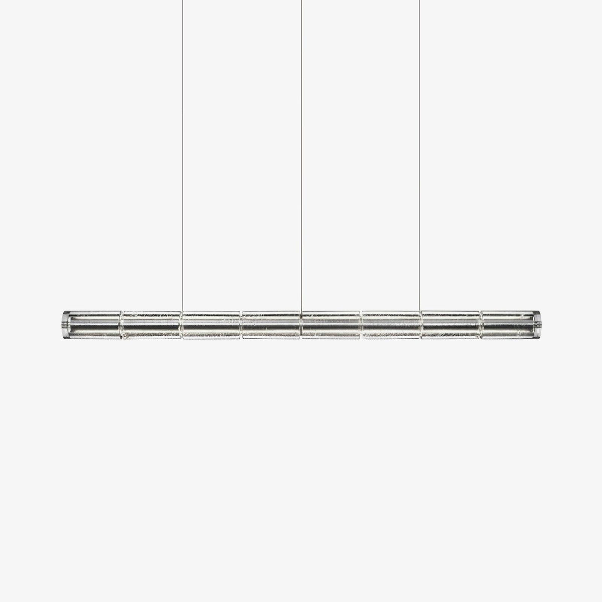 Modern Interiors Glass Pendant Linear Lamp Elegant