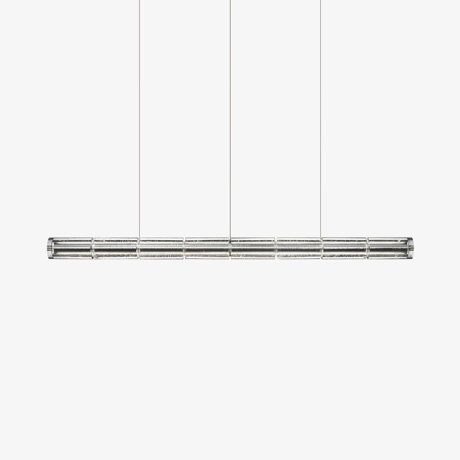 Modern Interiors Glass Pendant Linear Lamp Elegant