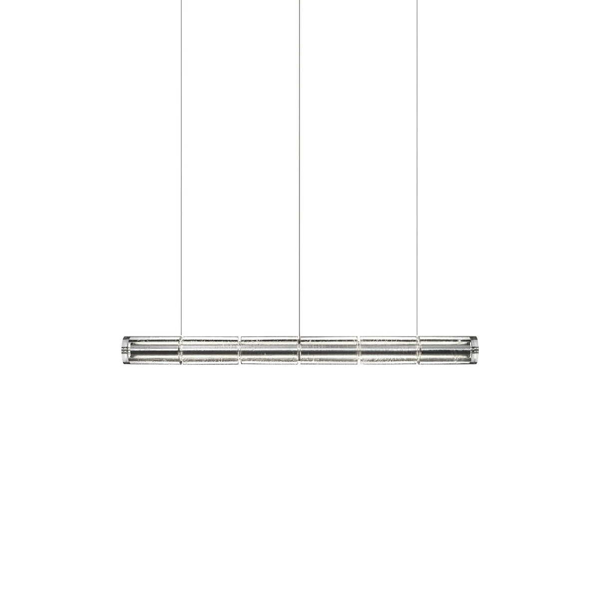 Modern Interiors Glass Pendant Linear Lamp Elegant