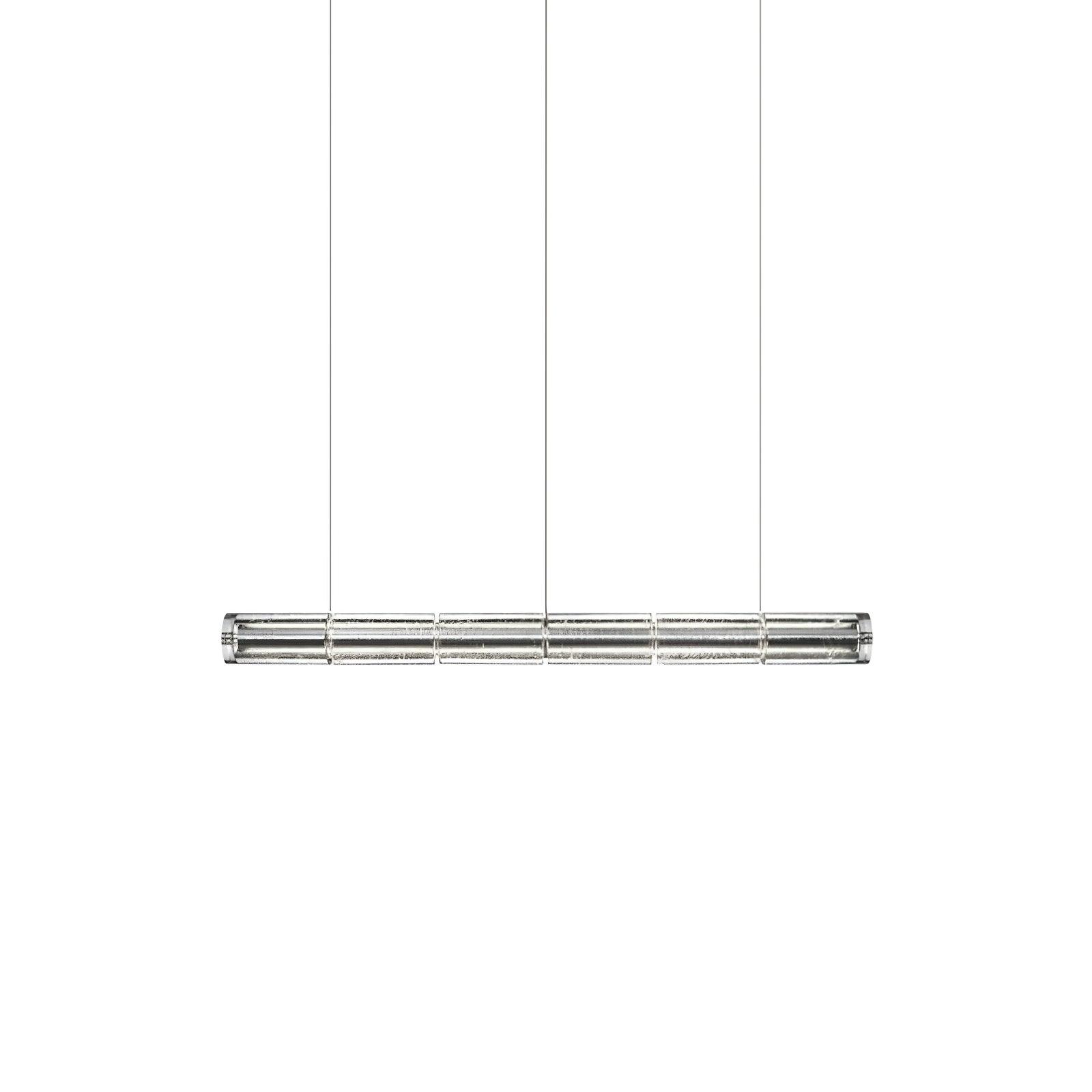 Modern Interiors Glass Pendant Linear Lamp Elegant