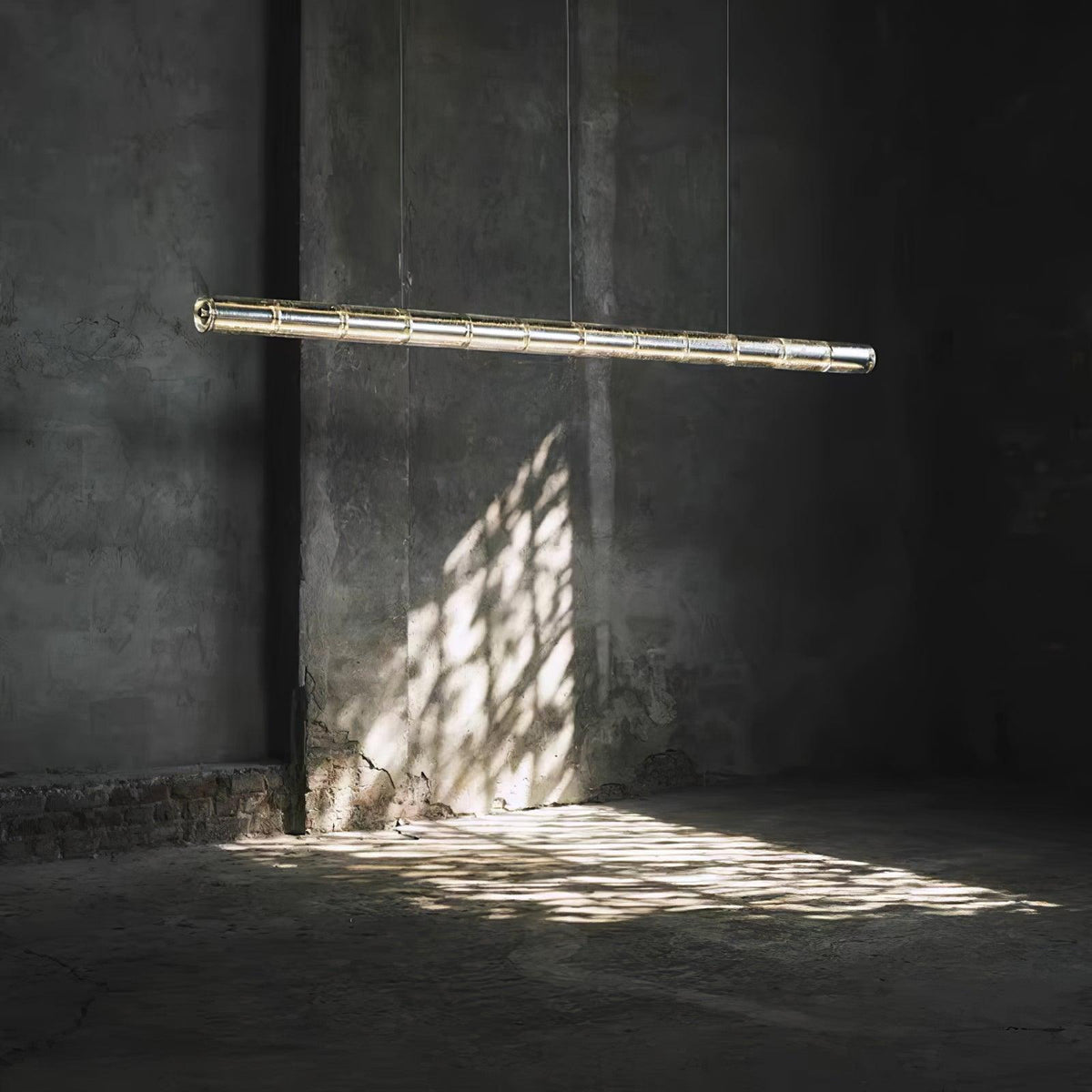 Modern Interiors Glass Pendant Linear Lamp Elegant