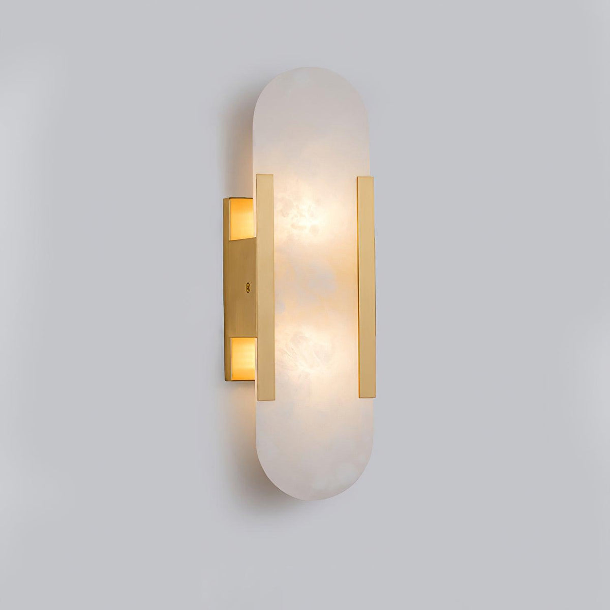 Warm Glow Alabaster Elongated Wall Light