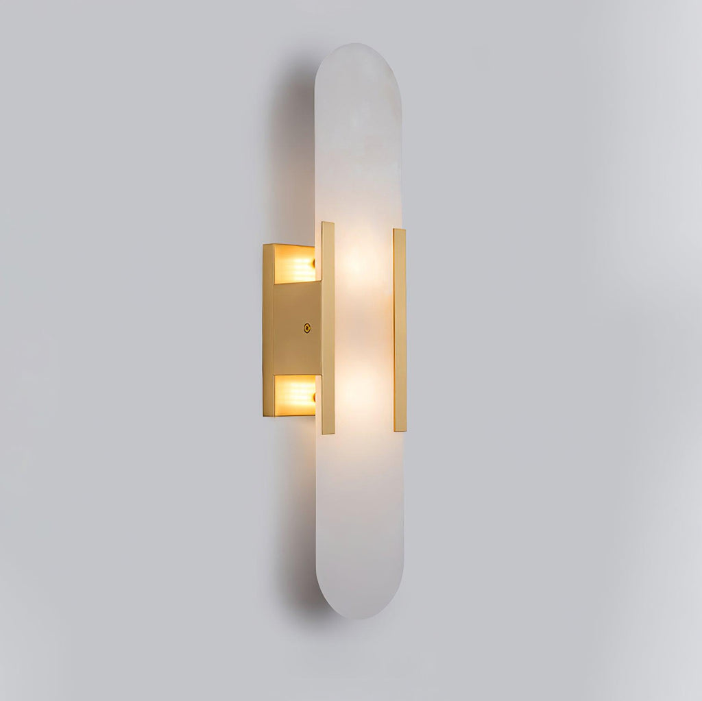 Warm Glow Alabaster Elongated Wall Light