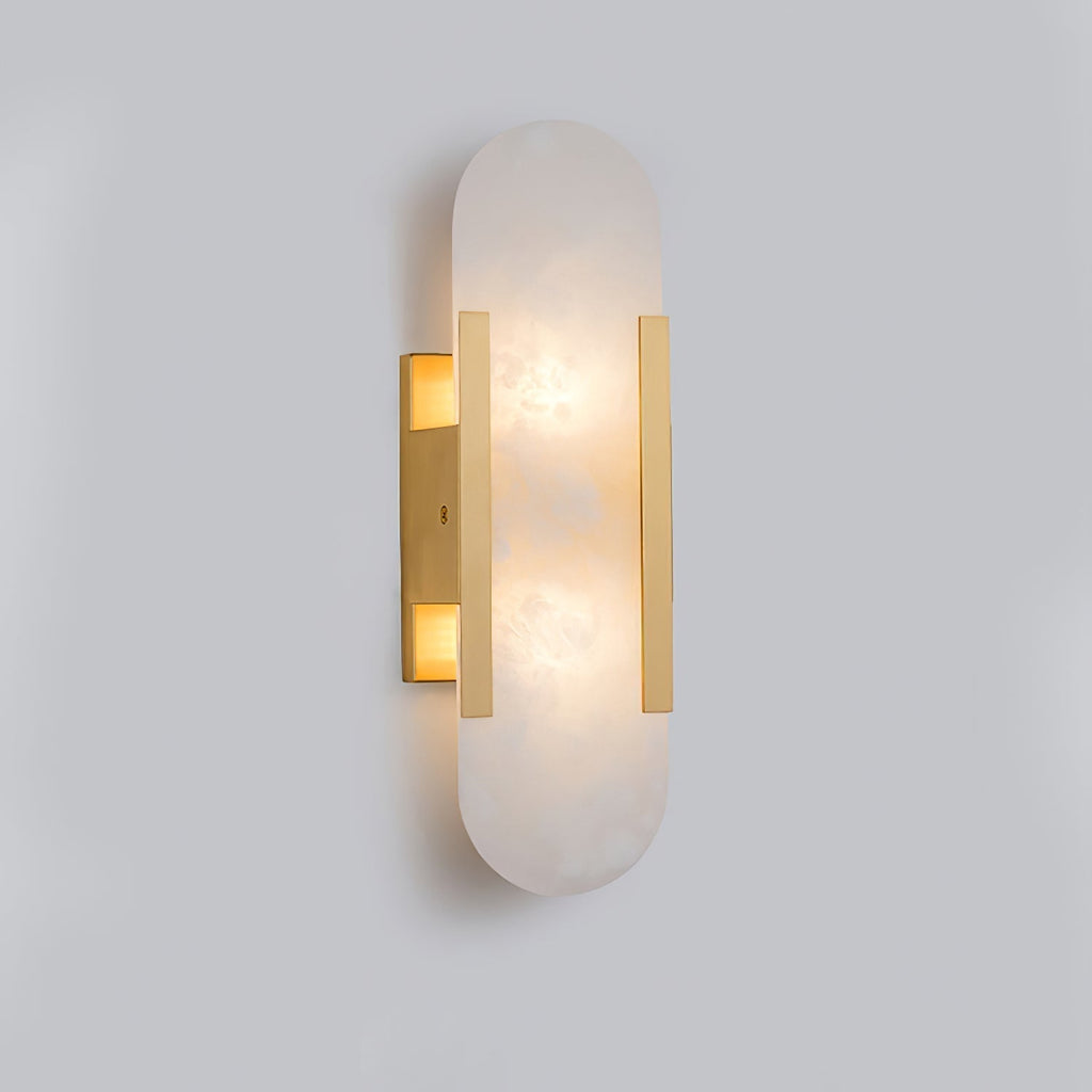 Warm Glow Alabaster Elongated Wall Light