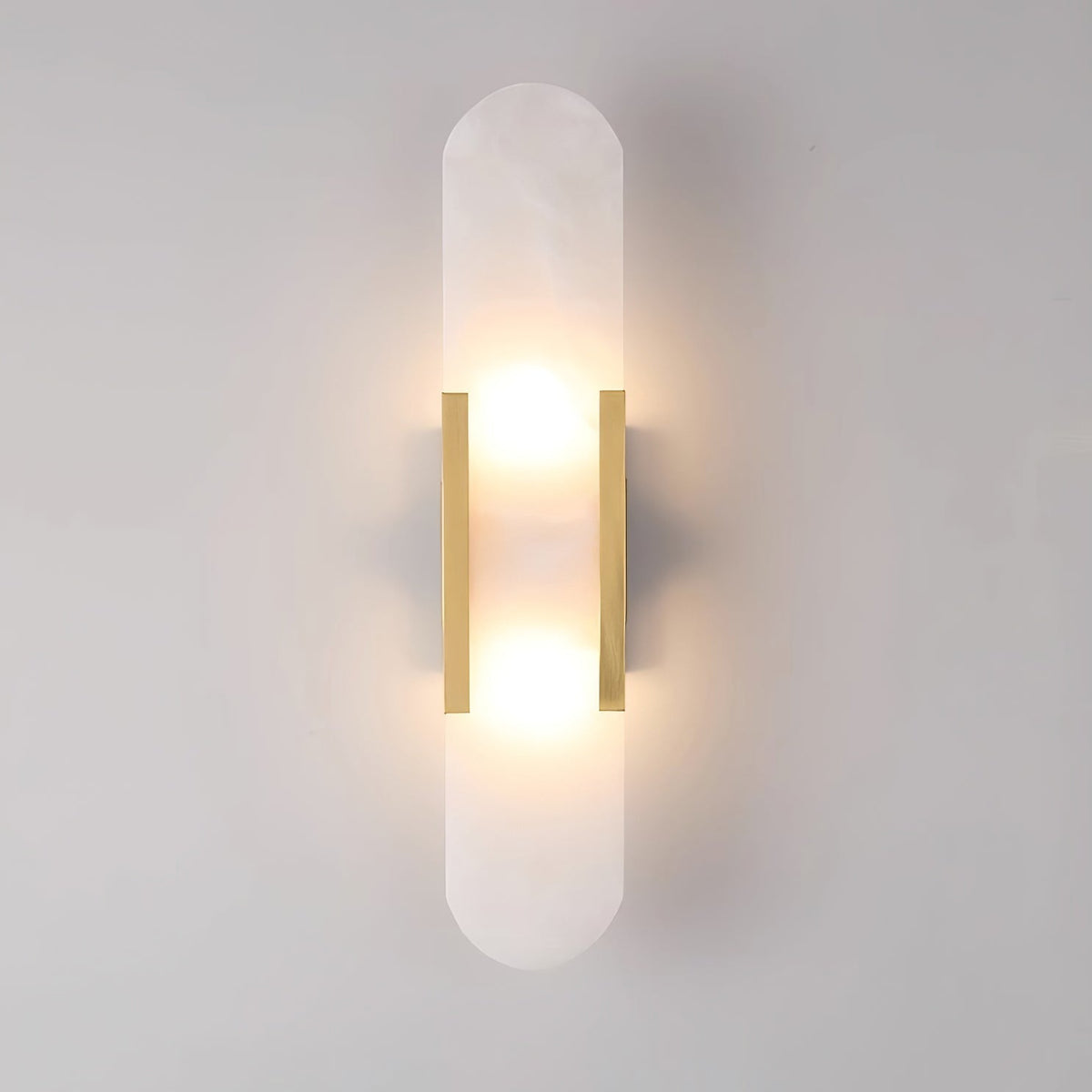 Warm Glow Alabaster Elongated Wall Light