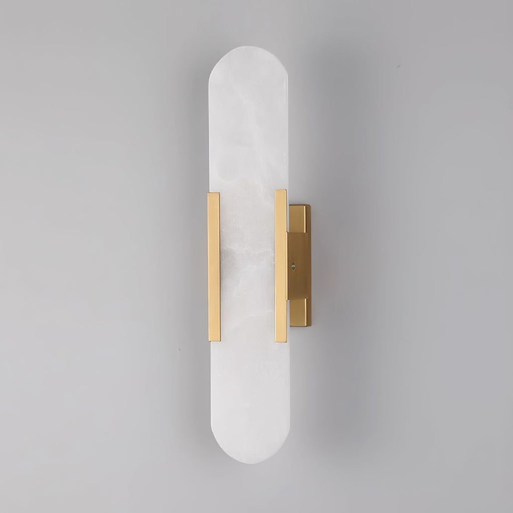 Warm Glow Alabaster Elongated Wall Light