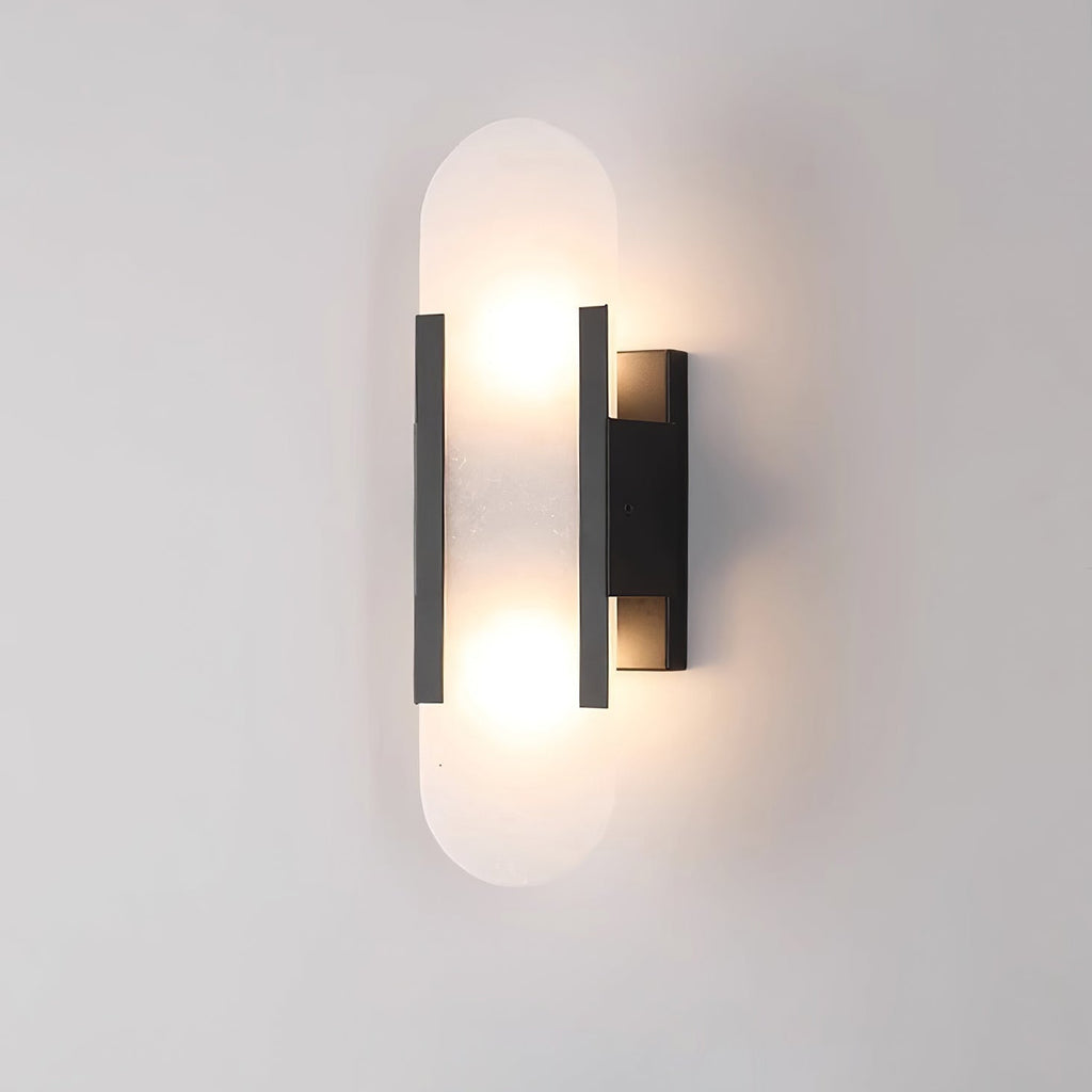 Warm Glow Alabaster Elongated Wall Light