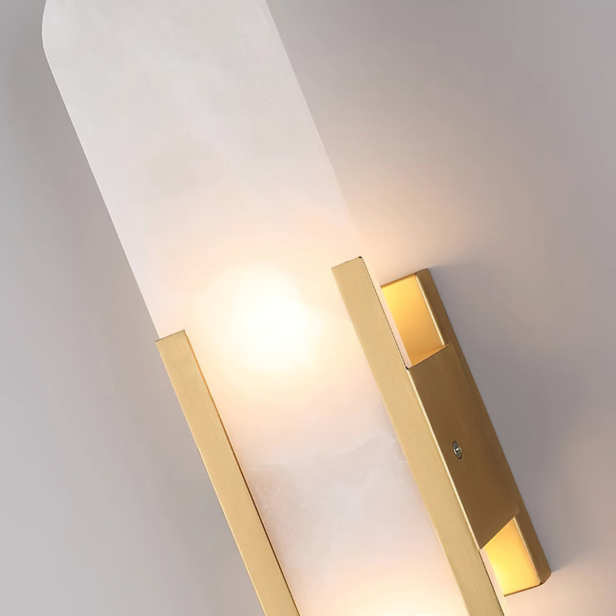 Warm Glow Alabaster Elongated Wall Light