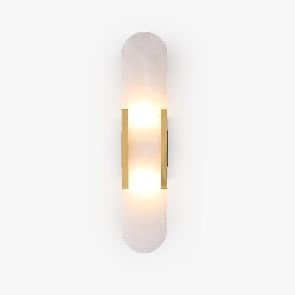 Warm Glow Alabaster Elongated Wall Light