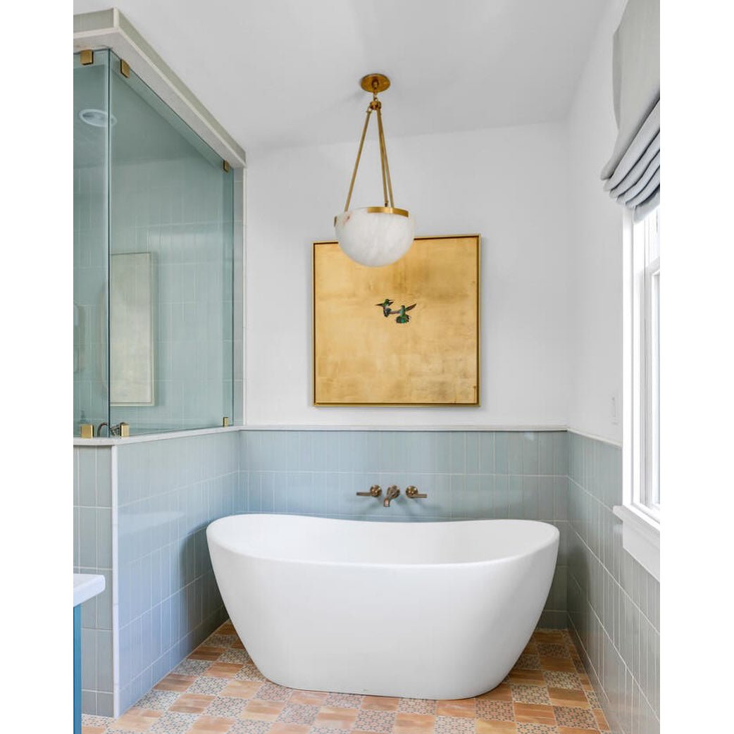 Integrated LED Pendant Lamp In Alabaster