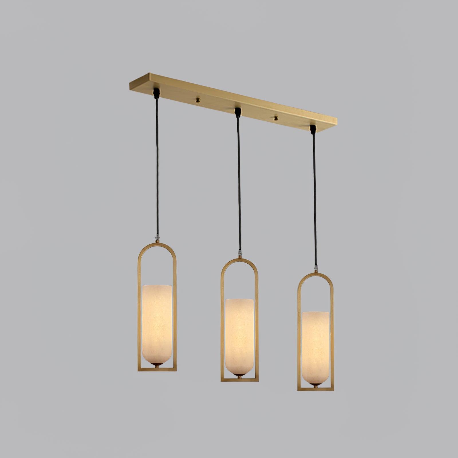 Ambient Glow Alabaster Arch Pendant Light