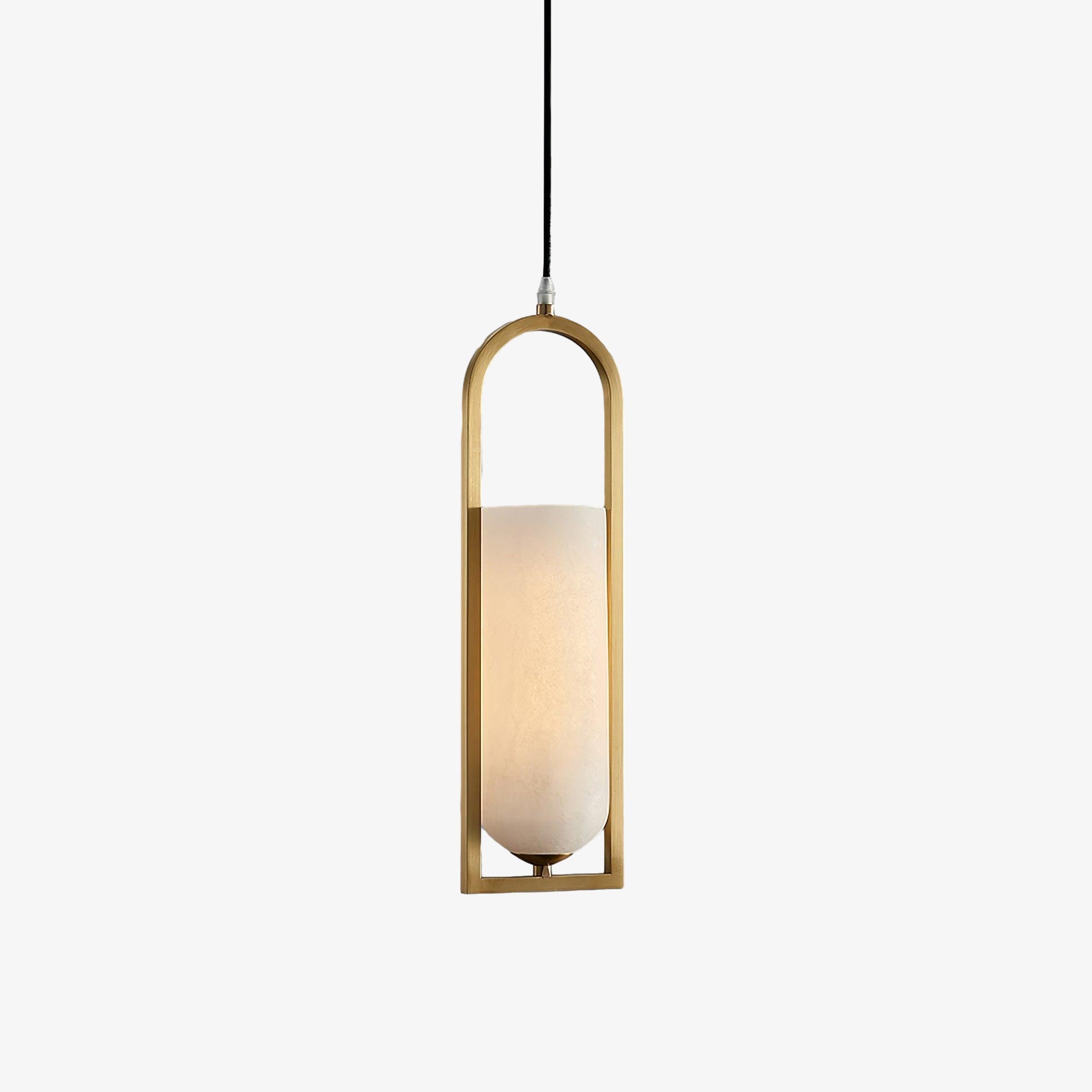 Ambient Glow Alabaster Arch Pendant Light