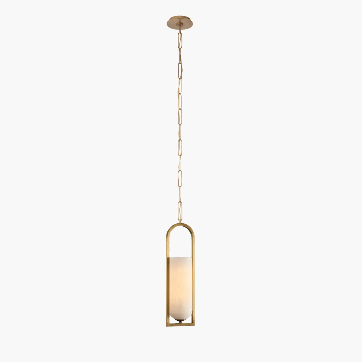 Ambient Glow Alabaster Arch Pendant Light