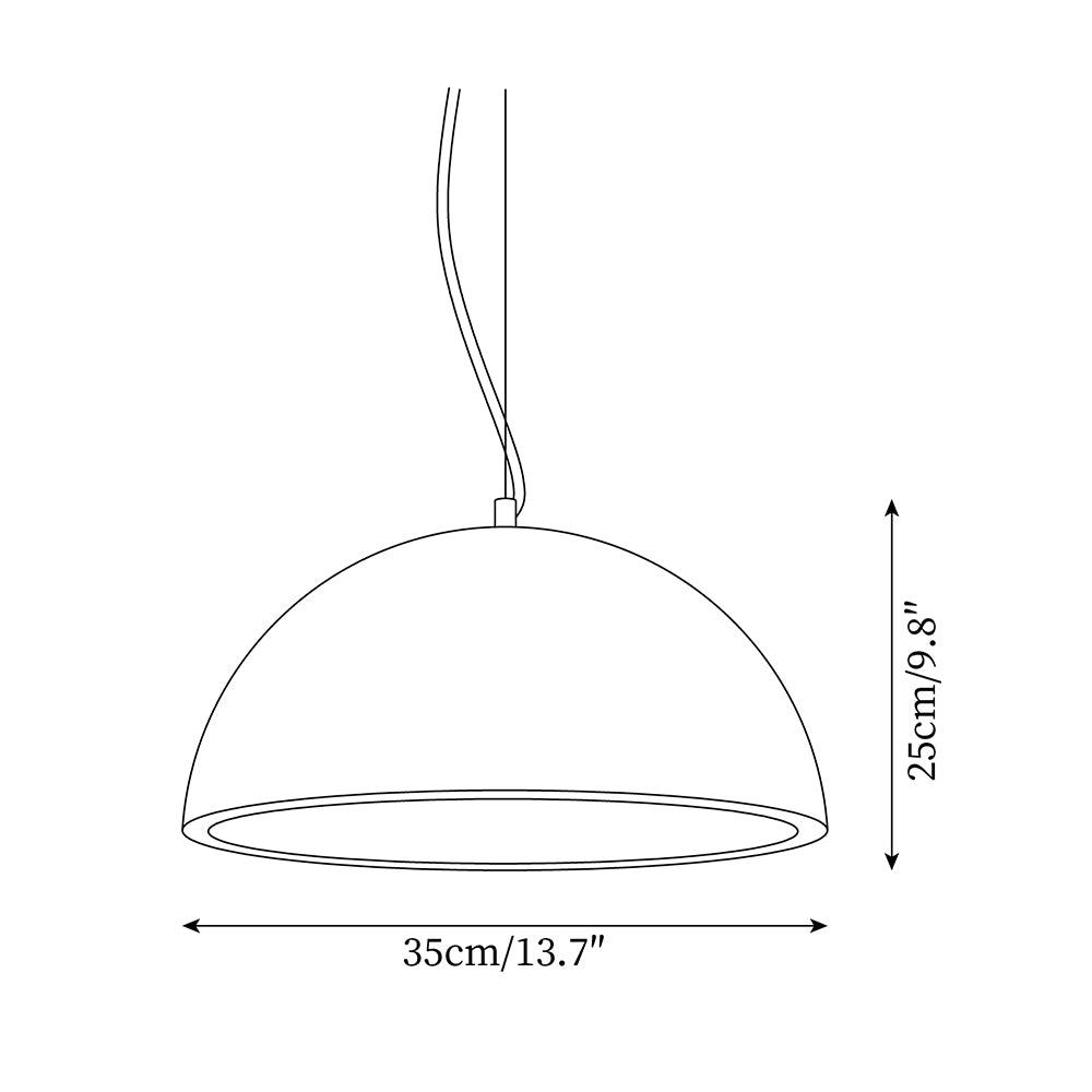 Warm Ambience Yellow Travertine Dome Pendant Light