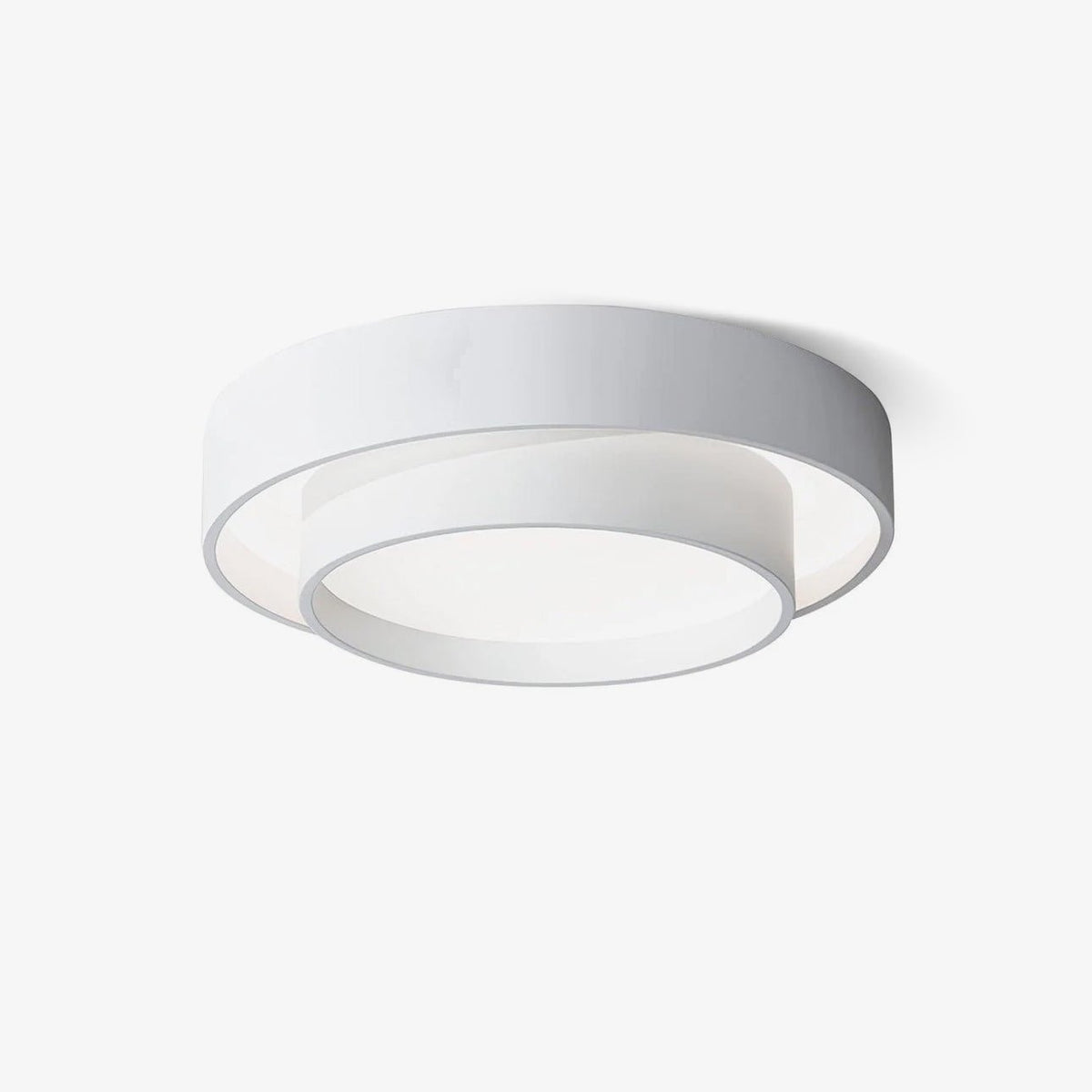 Grey White Black Minimalist Double Ring Ceiling Lamp