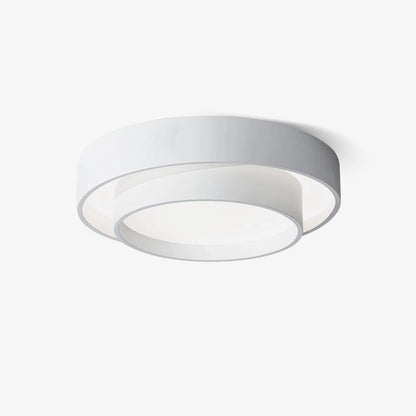 Grey White Black Minimalist Double Ring Ceiling Lamp