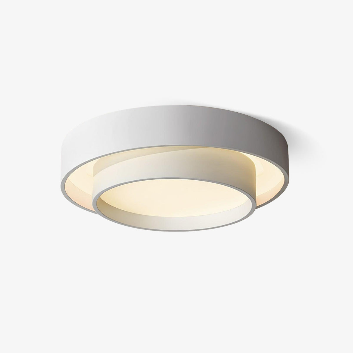 Grey White Black Minimalist Double Ring Ceiling Lamp