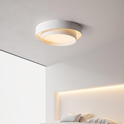 Grey White Black Minimalist Double Ring Ceiling Lamp