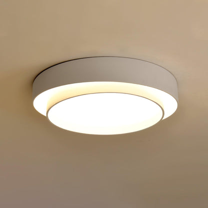 Grey White Black Minimalist Double Ring Ceiling Lamp