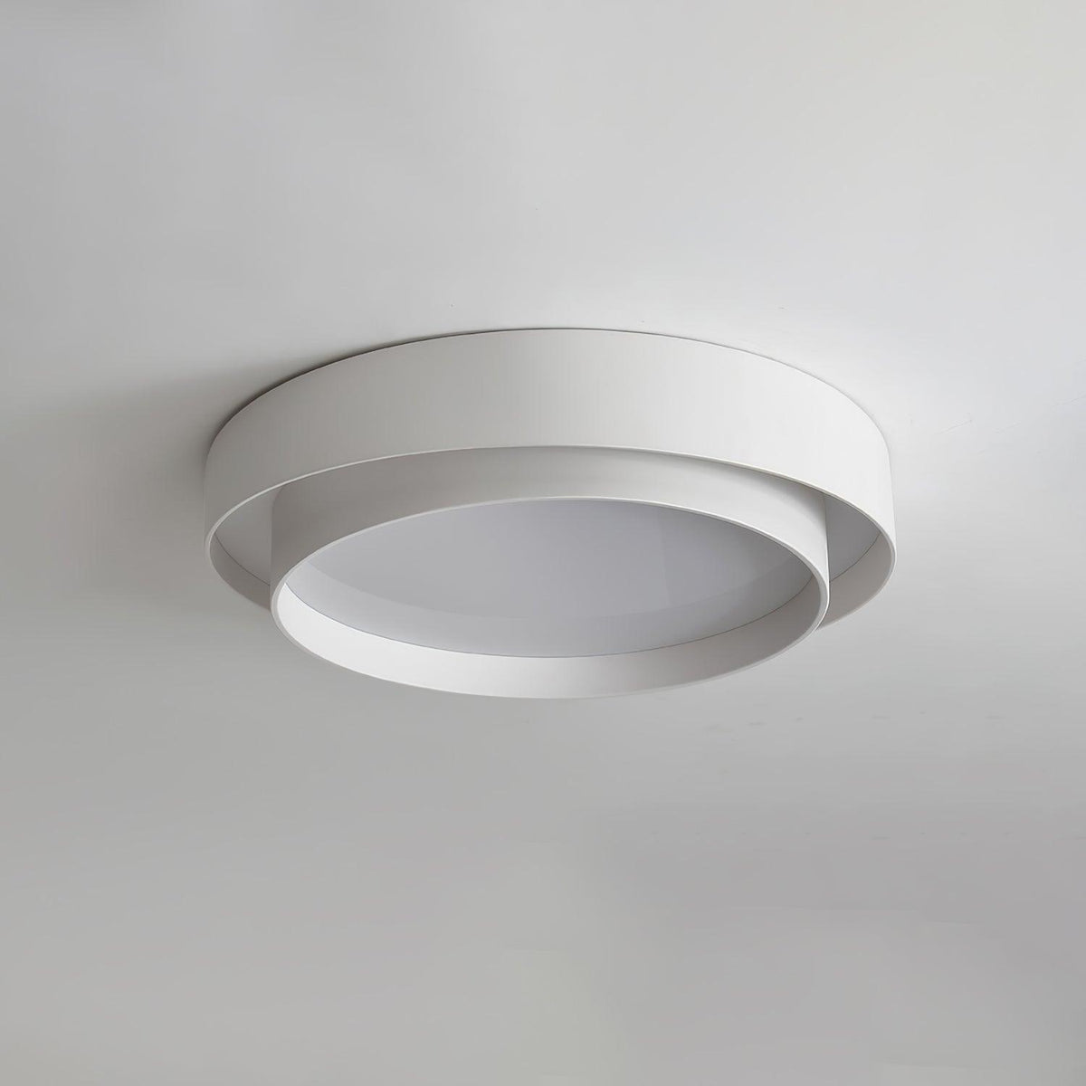 Grey White Black Minimalist Double Ring Ceiling Lamp