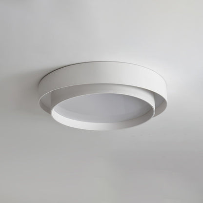 Grey White Black Minimalist Double Ring Ceiling Lamp