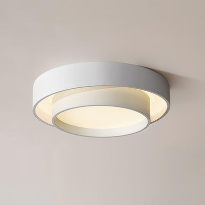 Grey White Black Minimalist Double Ring Ceiling Lamp