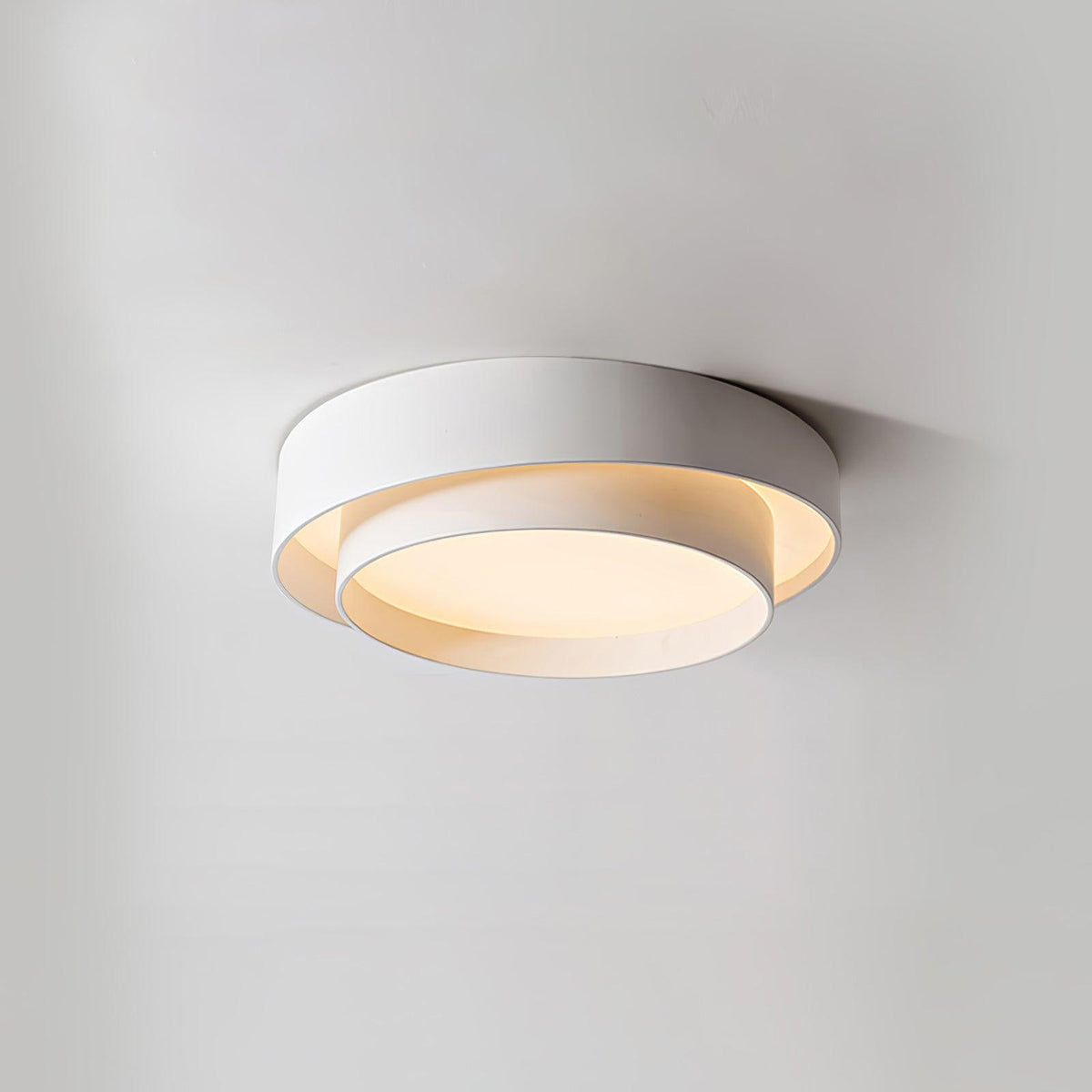 Grey White Black Minimalist Double Ring Ceiling Lamp