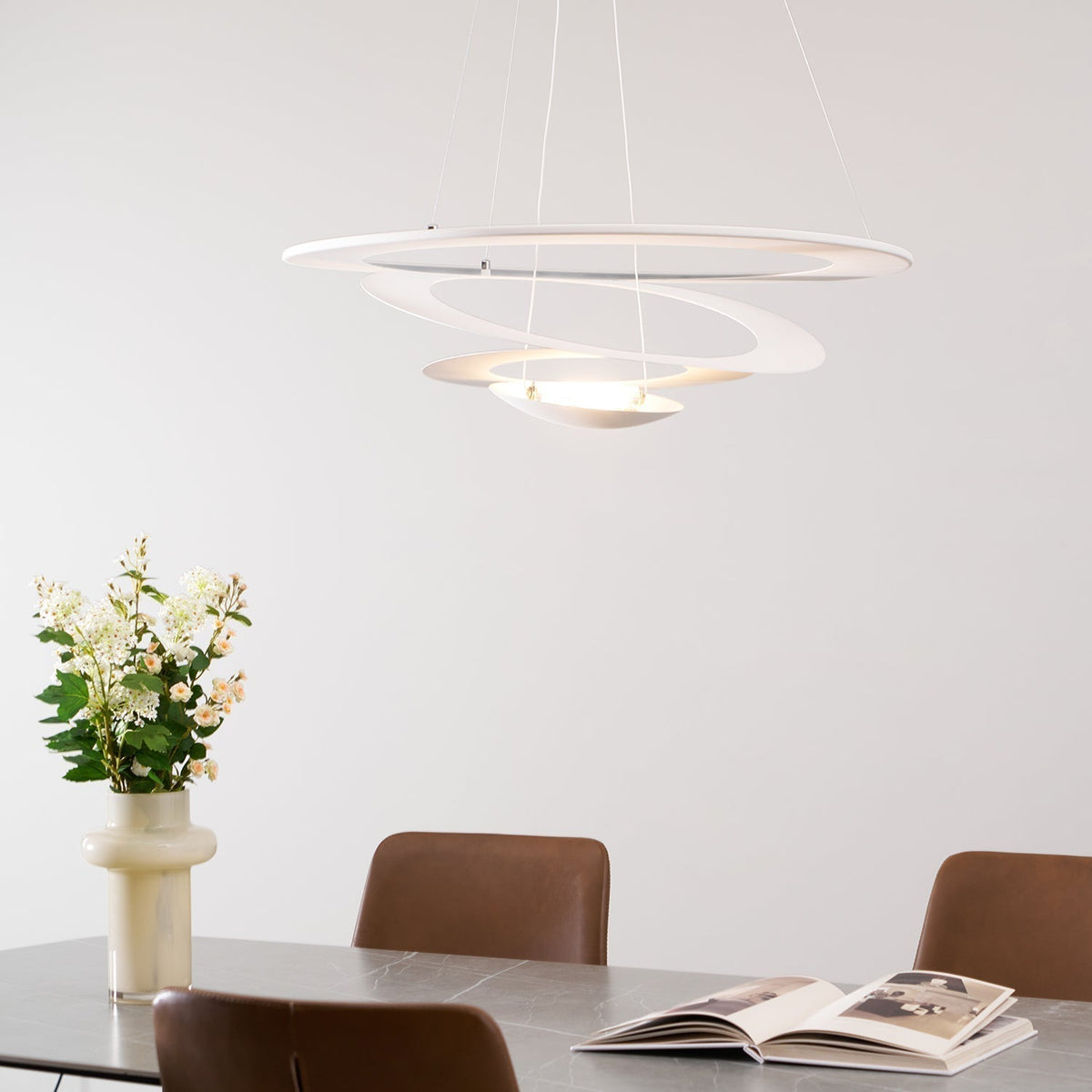 Warm Glow Modern Aluminum Lumenia Pendant Light