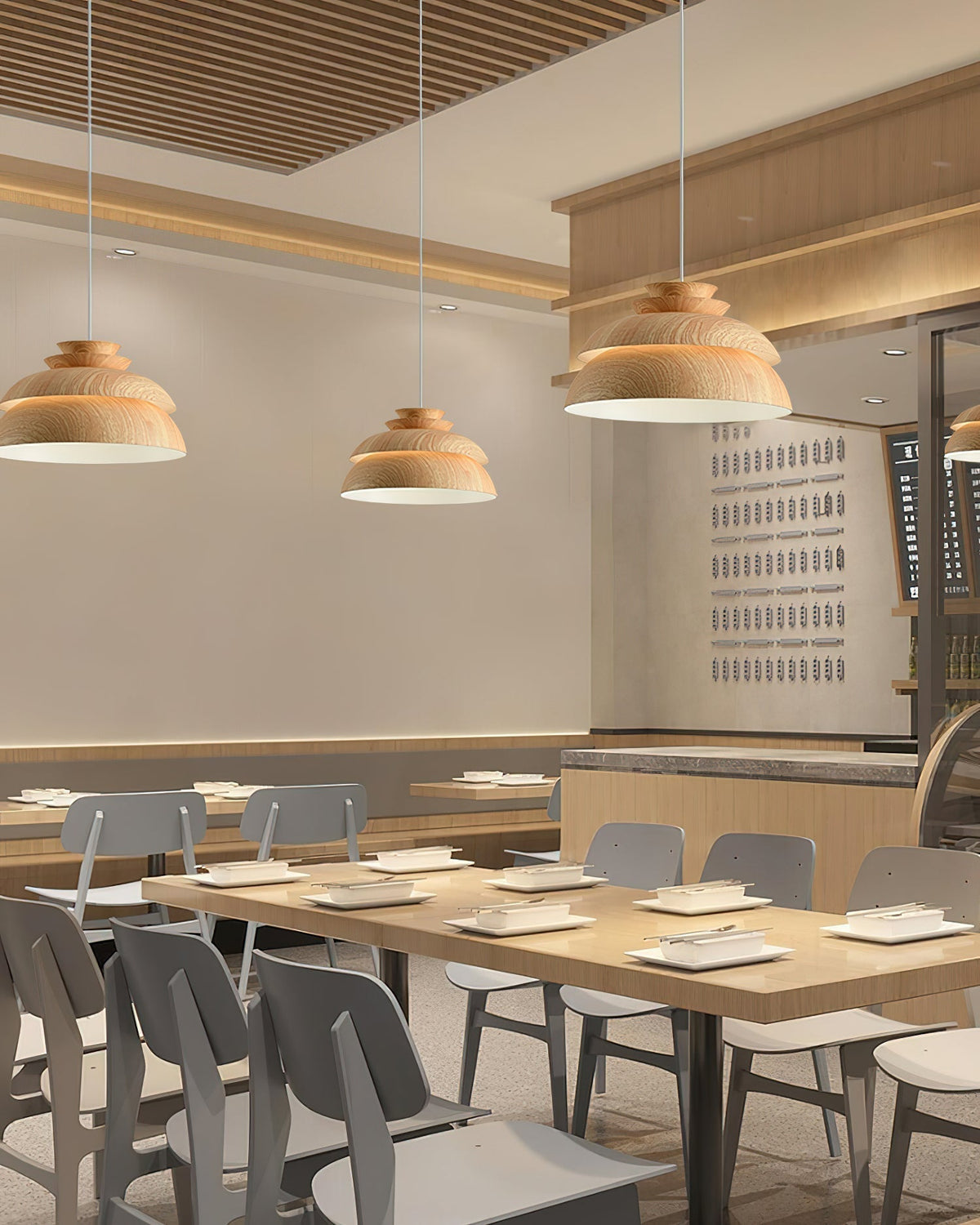Modern Aluminum Dome Layered Pendant Lamp