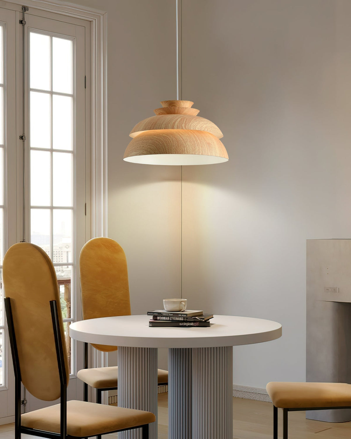 Modern Aluminum Dome Layered Pendant Lamp