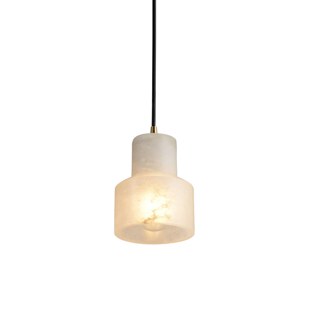 Pendant Light in Timeless Alabaster Brass