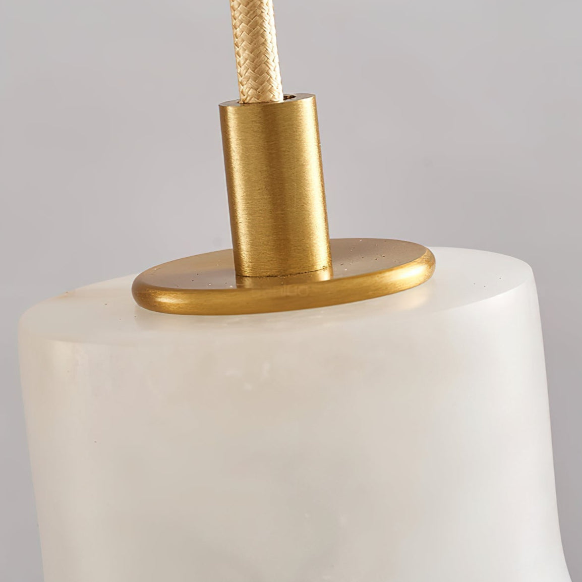 Pendant Light in Timeless Alabaster Brass