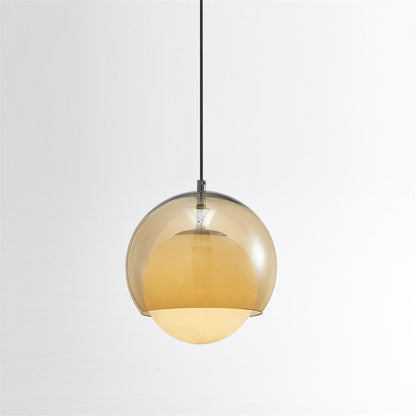 Ambient Glow Double Glass Globes Pendant Light